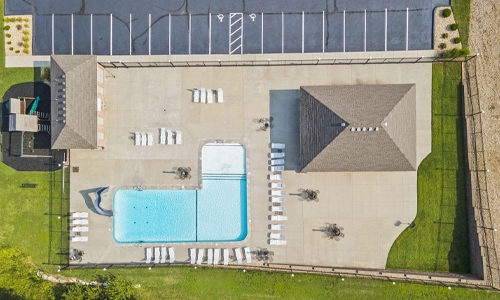 Communities | Daher Construction, Springfield MO Top view of common area for Wildhorse Community in Springfield Missouri