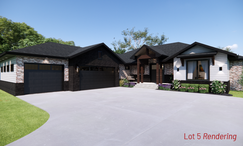 Lakepointe Reserve Lot 5 finished home rendering